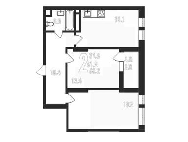 Планировки двухкомнатные в ЖК «Ивантеевка 2020»