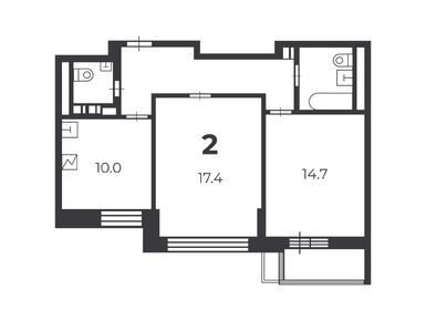 2-комнатная 57.70 кв.м, Жилой дом «Летчика Бабушкина ул., д. 29, к. 5», 24 707 397 руб.