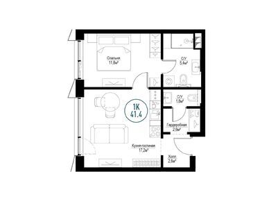 1-комнатная 41.50 кв.м, ЖК «Метрополия», 21 605 232 руб.
