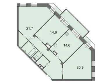 3-комнатная 94.90 кв.м, ЖК «Ново-Никольское», 15 816 667 руб.