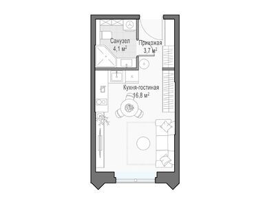 Планировки студии в Дом «Достижение»