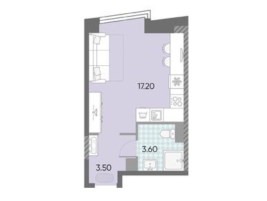 Студия 24.32 кв.м, ЖК «Обручева 30», 17 150 235 руб.