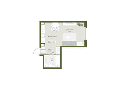 Планировки студии в ЖК «Коллекция»