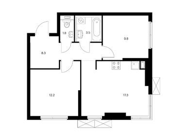 Планировки двухкомнатные в Holland park