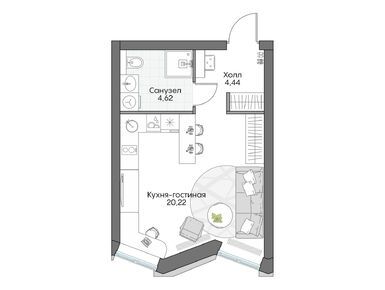 Студия 29.31 кв.м, Insider (Инсайдер), 17 329 171 руб.