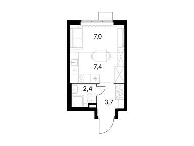 Планировки студии в ЖК «1-й Химкинский» (Первый Химкинский)