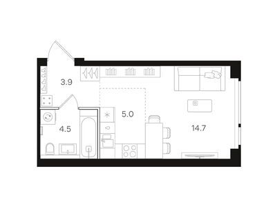 Студия 28.10 кв.м, ЖК «НАЗАРÉ» («Мангазея в Богородском»), 16 255 850 руб.