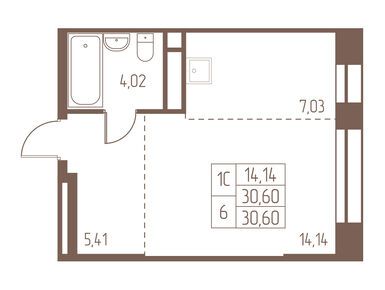 Планировки студии в ЖК «Западная Ивантеевка»