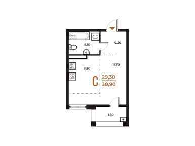 Планировки студии в ЖК «Новое Летово»