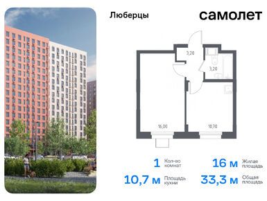 Планировки 1-к. апартаменты в «Люберцы»
