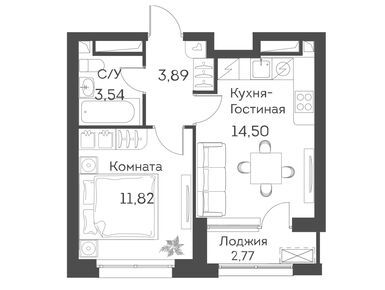 Планировки двухкомнатные в ЖК «Аквилон BESIDE 2.0»