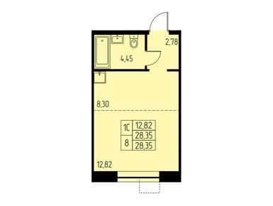 Планировки студии в ЖК «Дом на Студенческом»