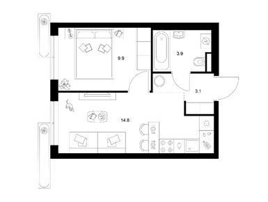 Планировки однокомнатные в Саларьево парк