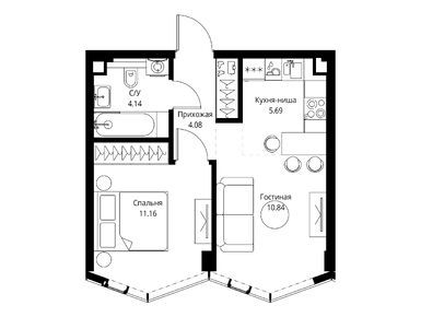 Планировки однокомнатные в ЖК МИRA (МИРА)
