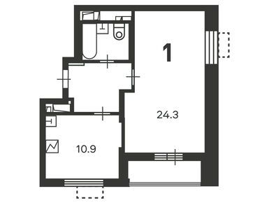 Планировки однокомнатные в Жилой дом «Алтуфьевское ш., д. 53, к. 1, 2»