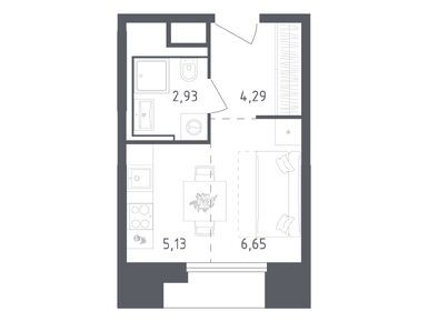 Планировки студии-апартаменты в «Скай Спутник»