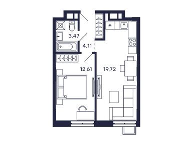 1-комнатная 39.91 кв.м, ЖК «Тетрис», 12 920 942 руб.