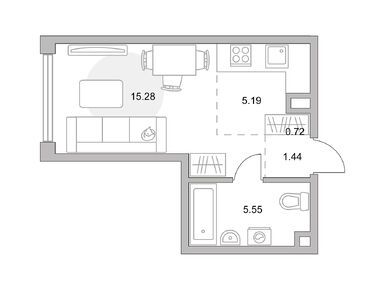Студия 28.18 кв.м, ЖК MYPRIORITY Мневники (Май Приорити Мневники), 16 321 906 руб.