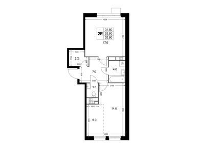 Планировки двухкомнатные в ЖК «Легенда Коренёво»