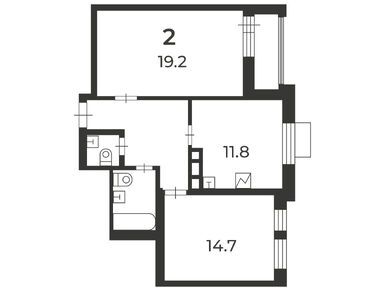 2-комнатная 60.50 кв.м, Жилой дом «Родниковая ул., д. 4А», 21 123 418 руб.