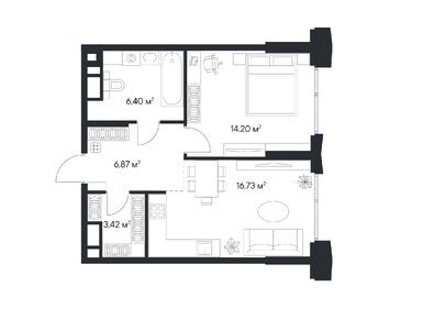 Планировки однокомнатные в ЖК «Первый Нагатинский»