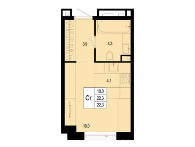 Планировки студии в ЖК «Новая Щербинка»