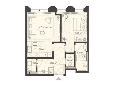 Планировки однокомнатные в Клубный дом Nicole (Николь)