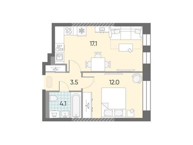 Планировки однокомнатные в ЖК «ЗИЛАРТ»