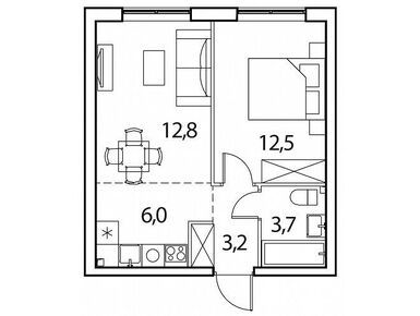Планировки однокомнатные в ЖК «Новый Зеленоград»