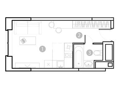 Планировки студии-апартаменты в «EVOPARK Сокольники» (ЭВОПАРК Сокольники)