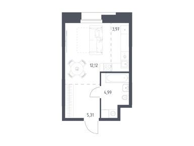 Студия 26.39 кв.м, «Тропарево Парк», 11 235 162 руб.