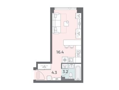 Студия 24.40 кв.м, ЖК «Вейв», 23 486 293 руб.