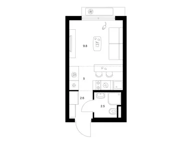 Студия 19.90 кв.м, Яуза парк, 10 433 570 руб.