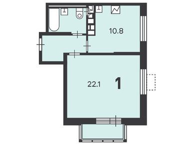 1-комнатная 42.20 кв.м, Жилой дом «Гостиничный пр-д, д. 10», 20 900 852 руб.