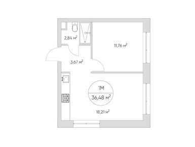 Планировки 1-к. апартаменты в N’ICE LOFT (Найс Лофт)