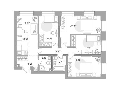 Планировки четырехкомнатные в ЖК MYPRIORITY Павелецкая (Май Приорити Павелецкая)
