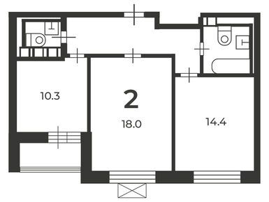 2-комнатная 57.80 кв.м, Жилой дом «Коровинское ш., д. 29», 15 646 460 руб.