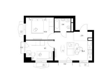 Планировки двухкомнатные в Ильинские луга