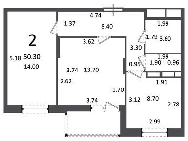 Студия 50.30 кв.м, Жилой дом «Генерала Пилипенко ул., д.1, к. 2», 8 344 770 руб.