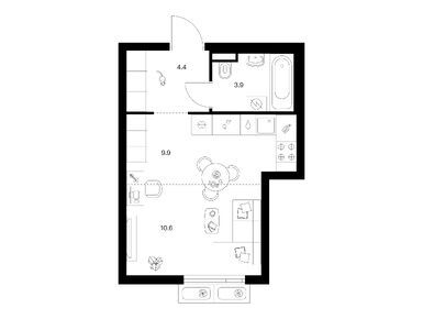 Студия 28.80 кв.м, Саларьево парк, 11 370 240 руб.