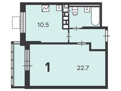 1-комнатная 41.80 кв.м, Жилой дом «Гостиничный пр-д, д. 10», 20 702 740 руб.