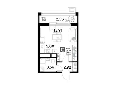 Планировки студии в Жилой комплекс EVO (Эво)