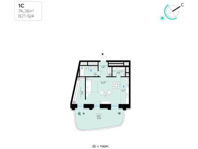 Планировки студии в «СберСити» в Рублёво-Архангельском