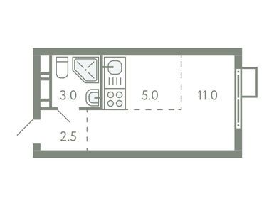 Студия 21.00 кв.м, ЖК «Ново-Молоково», 4 543 000 руб.