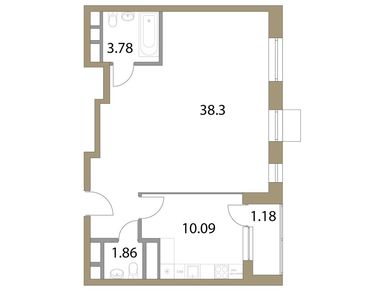 2-комнатная 55.47 кв.м, ЖК «Время», 28 500 000 руб.