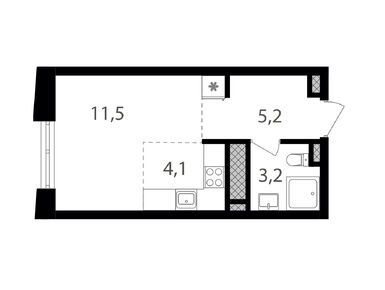 Планировки студии в ЖК «Семеновский парк 2»
