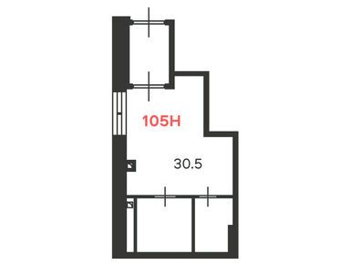 Планировки студии в Жилой дом «Кусковская ул., д. 12/1»
