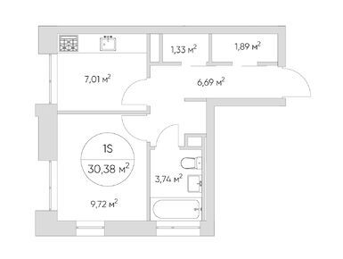 Планировки 1-к. апартаменты в N’ICE LOFT (Найс Лофт)