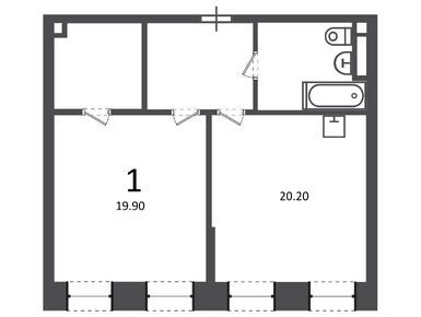 1-комнатная 60.00 кв.м, Жилой дом «Светланова ул., д. 11, к. 2», 27 372 976 руб.