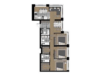 Планировки четырехкомнатные в Квартал «Серебряный бор»